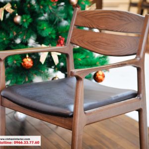 Ghế bàn ăn gỗ Tần bì có tay